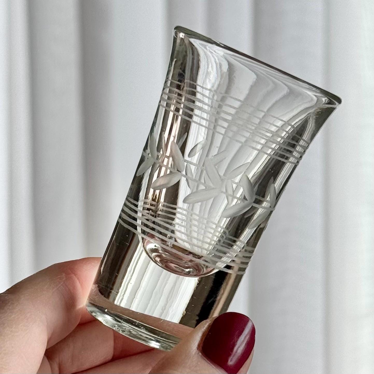 Vintage Anchor Hocking Laurel Cut Glasses - Set of 5