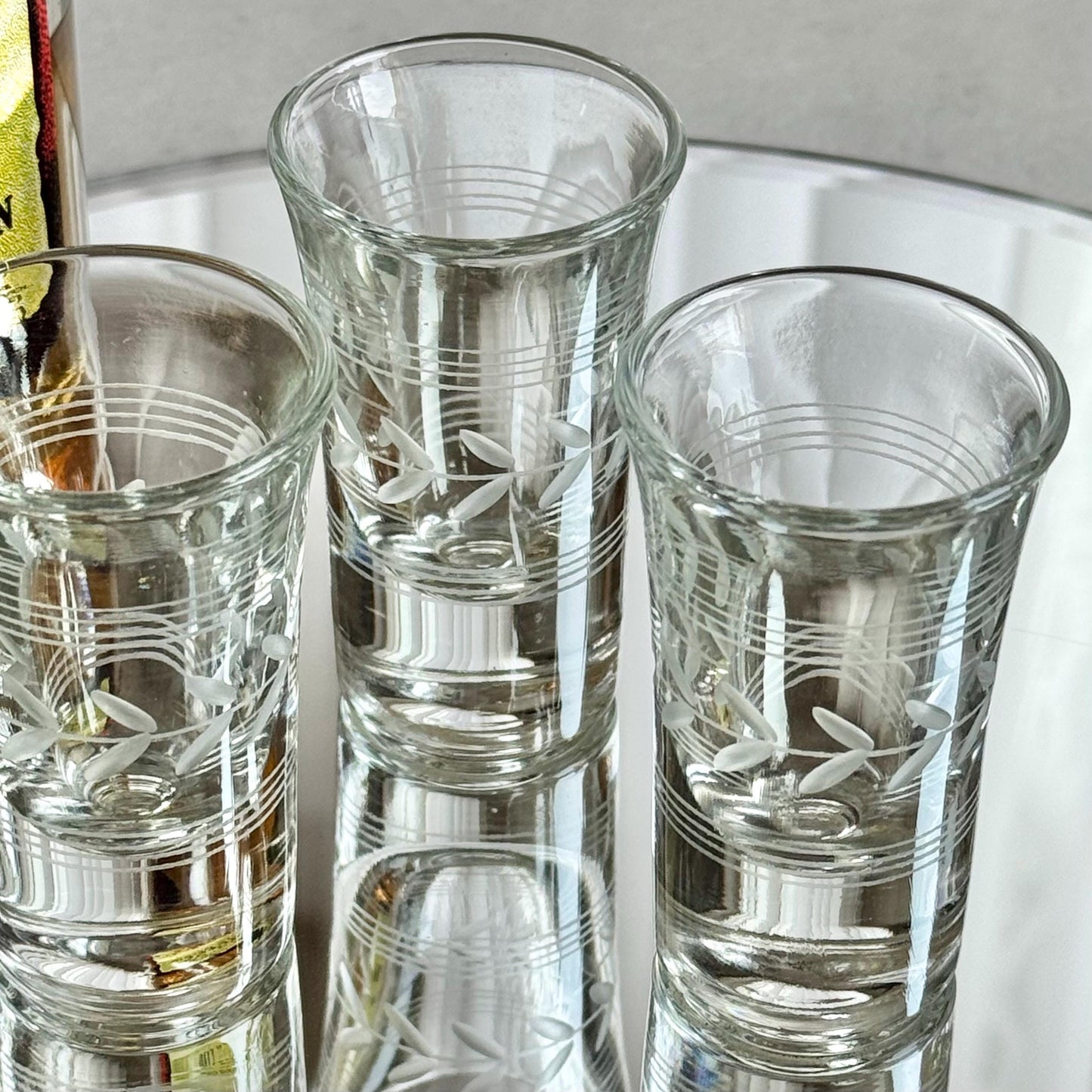 Vintage Anchor Hocking Laurel Cut Glasses - Set of 5