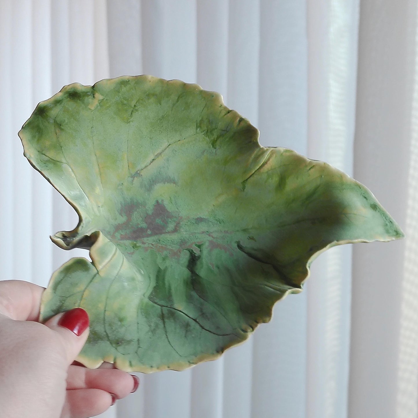 Vintage Hand Painted Sunflower Leaf