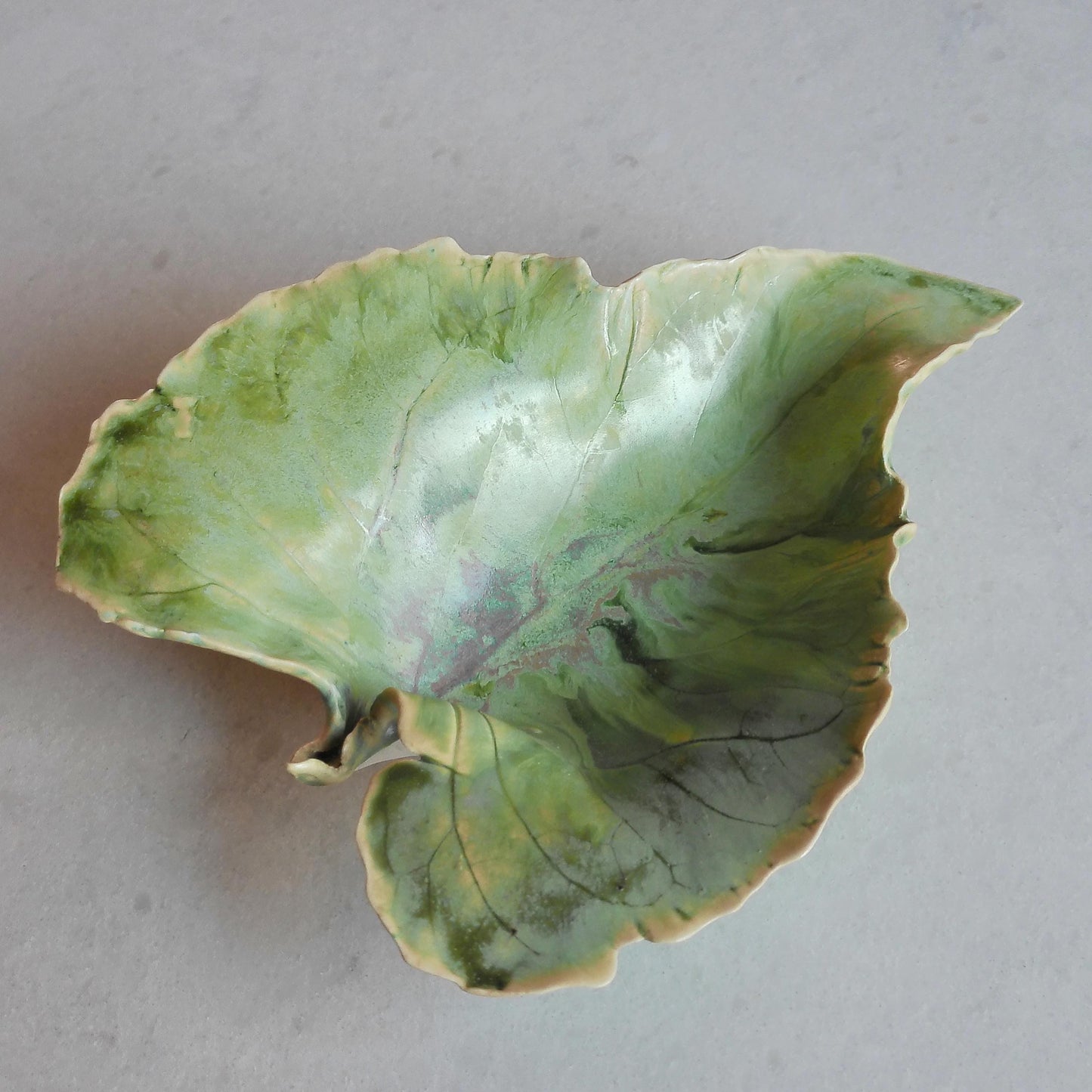 Vintage Hand Painted Sunflower Leaf