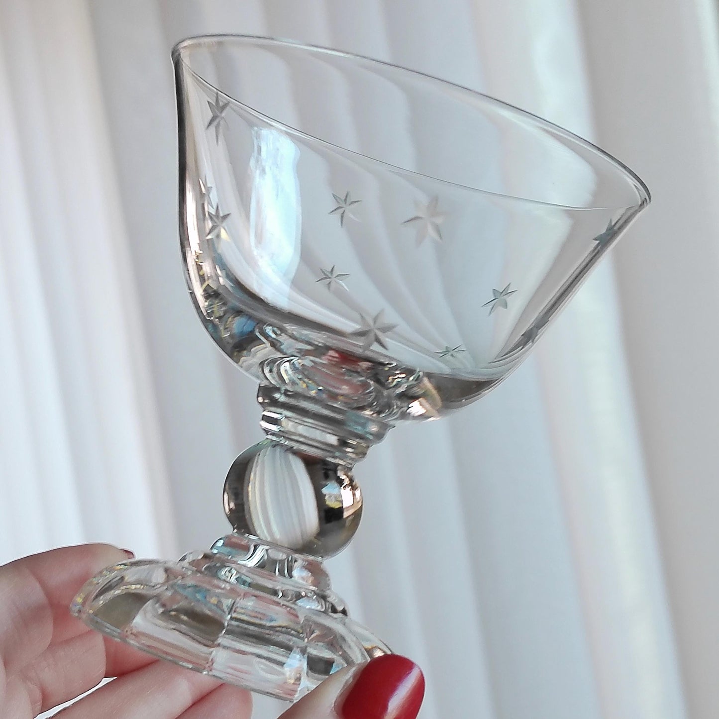 Vintage Fostoria National Star Cut Glasses (circa 1933 - 1943) - Set of 10