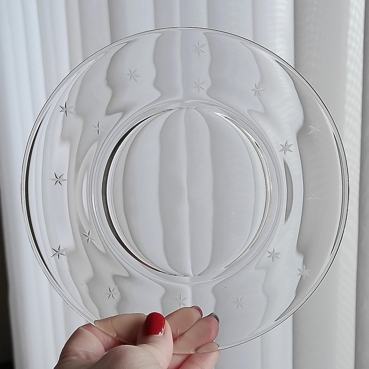 Vintage Fostoria National Star Etched Plates (circa 1933 - 1943) - Set of 8