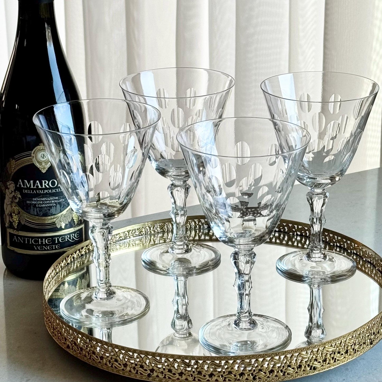 Vintage Nancy Prentiss George and Martha Glasses - Set of 4