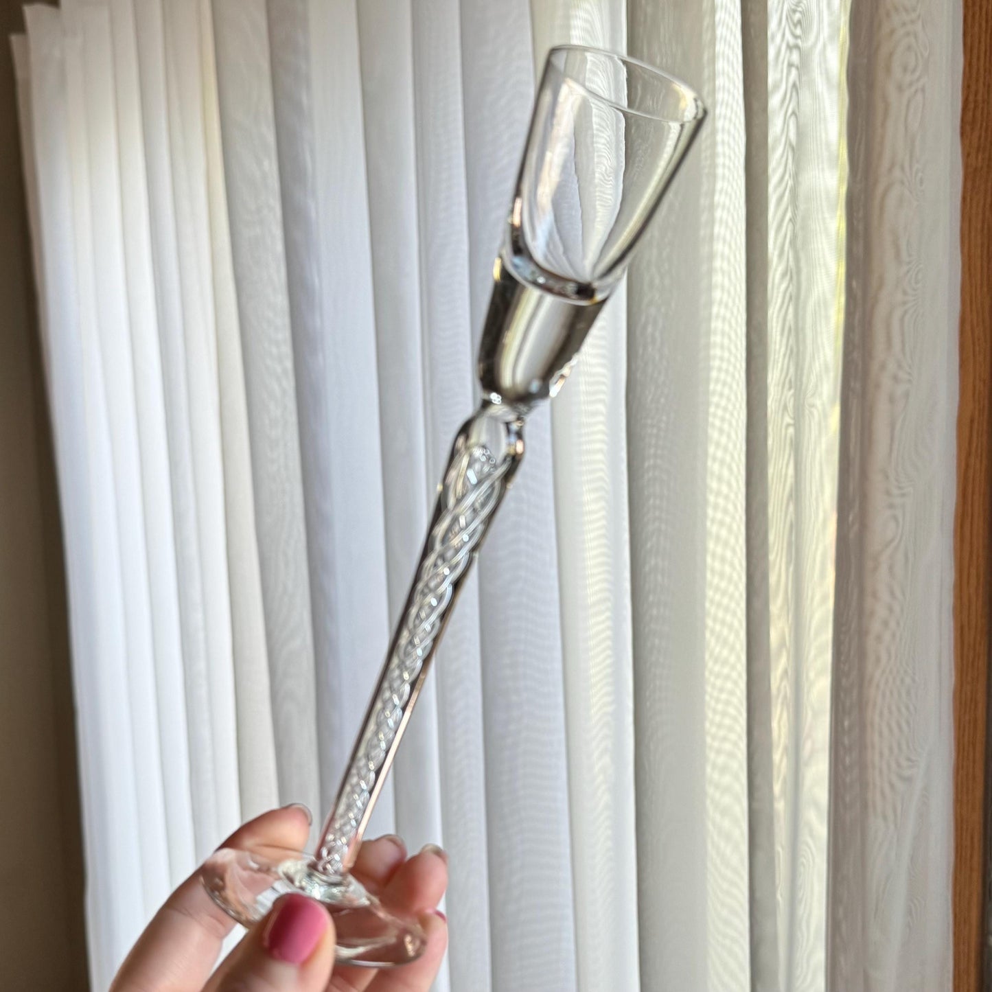 Vintage Bohemia Crystal-Crystalex Air Twist Stem Glasses (#BOC270) - Set of 5