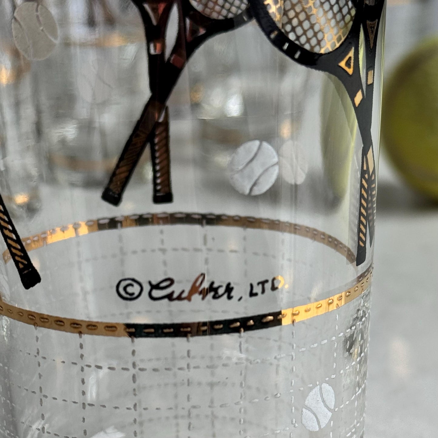 Vintage Culver Tennis Highball Glasses - Set of 8