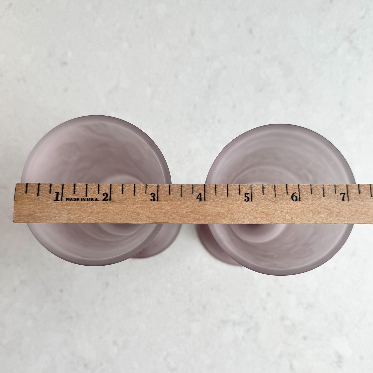 Vintage Indiana Glass Tiara Exclusive Amethyst Satin Frosted Lord Supper Goblets - Set of 2