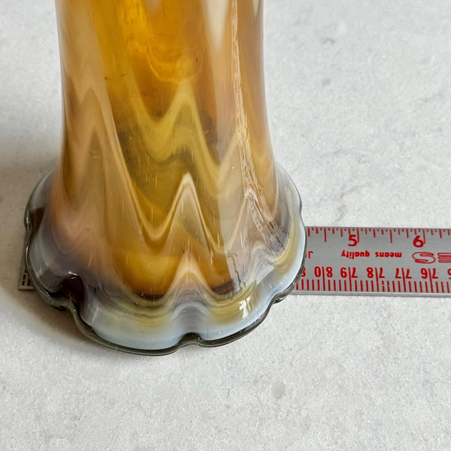 Vintage Art Glass Swung Vase