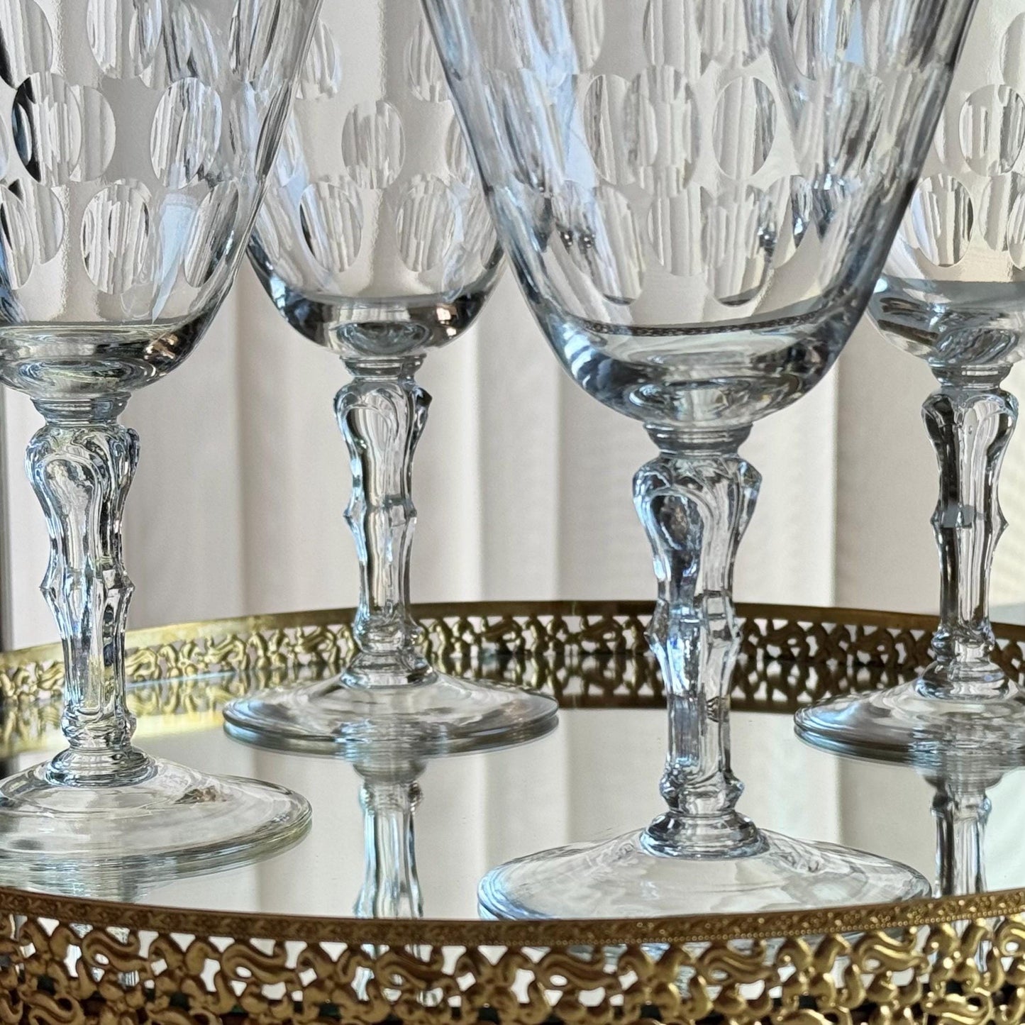 Vintage Nancy Prentiss George and Martha Glasses - Set of 4