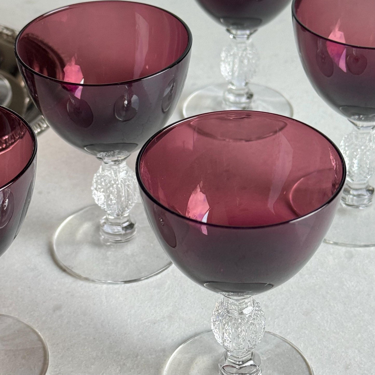 Vintage Cambridge Aurora Amethyst Purple Glasses