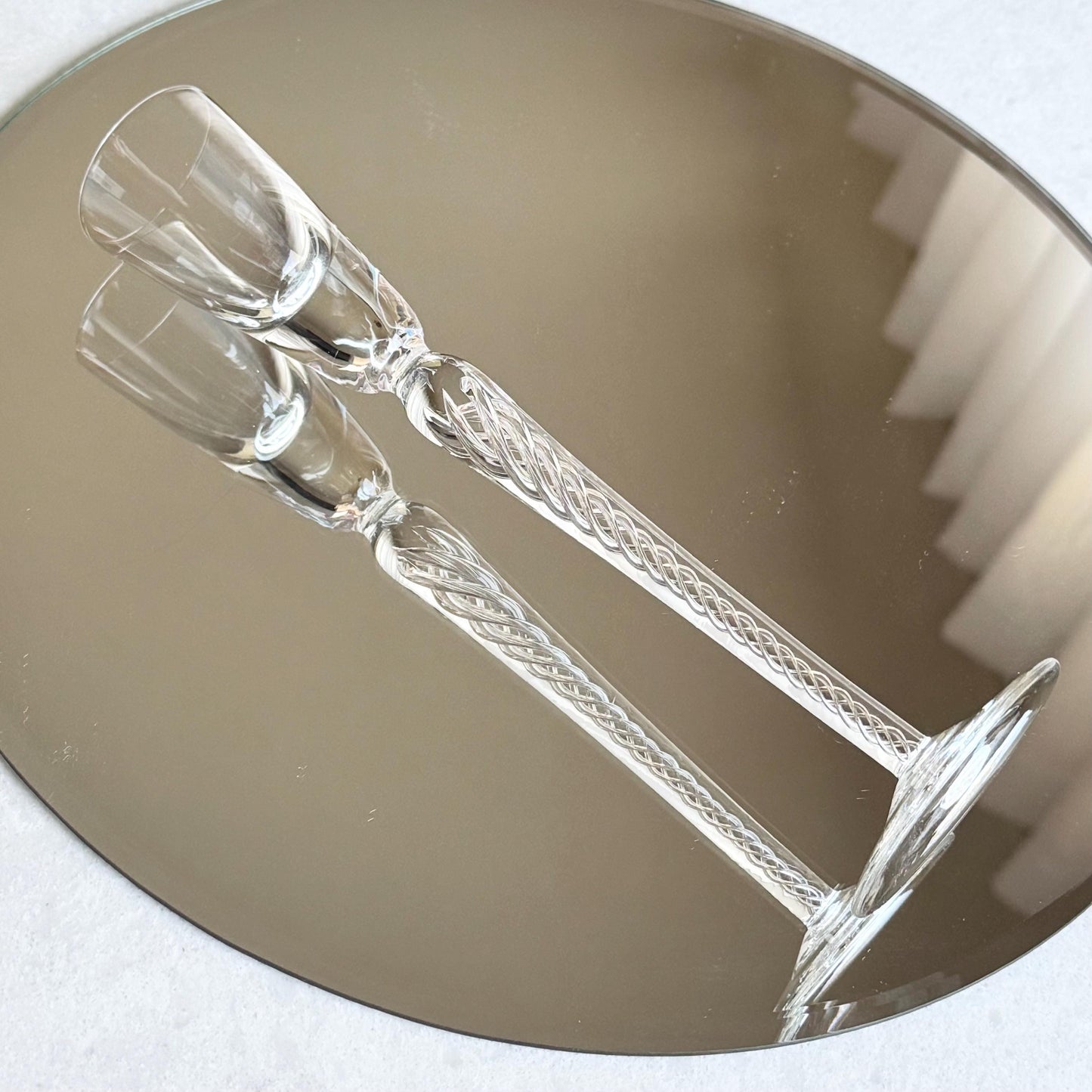 Vintage Bohemia Crystal-Crystalex Air Twist Stem Glasses (#BOC270) - Set of 5
