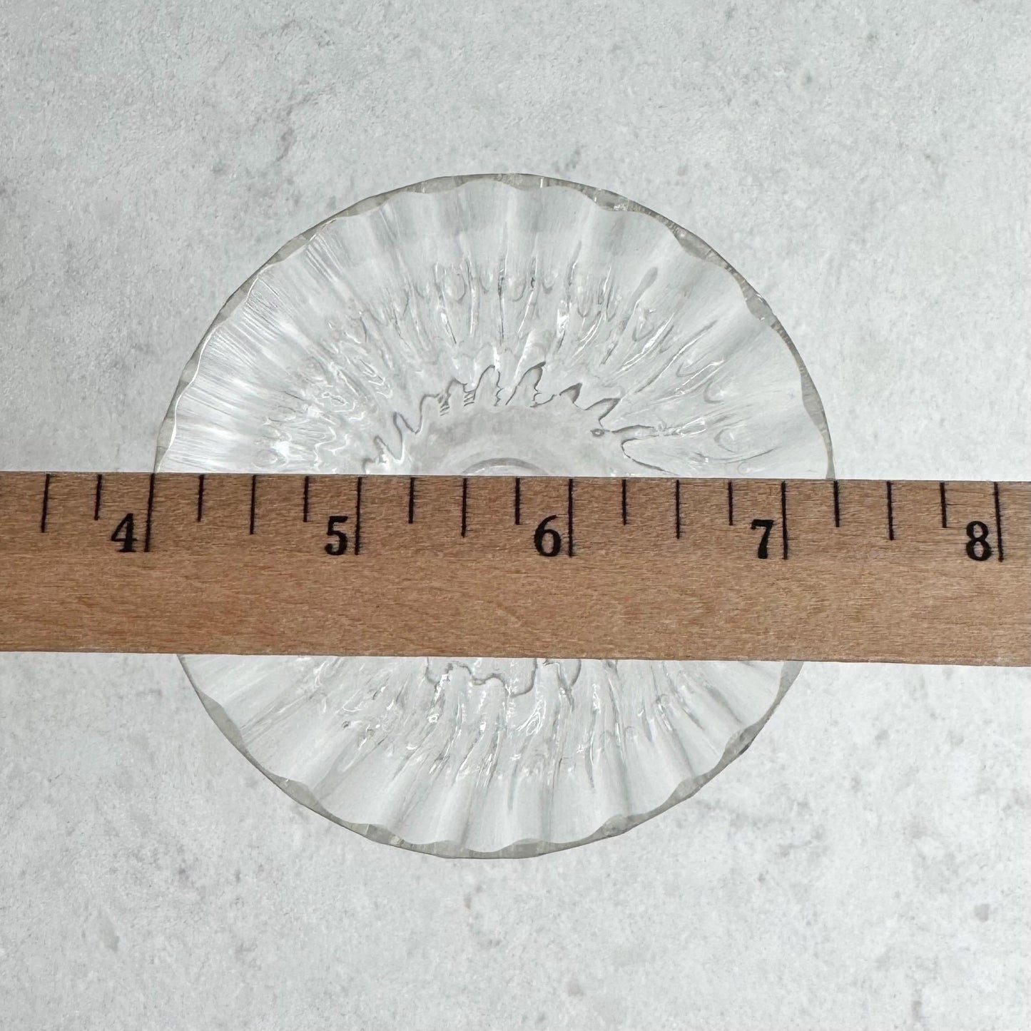 Vintage Crystal Ribbed Glasses - Set of 7 Goblets