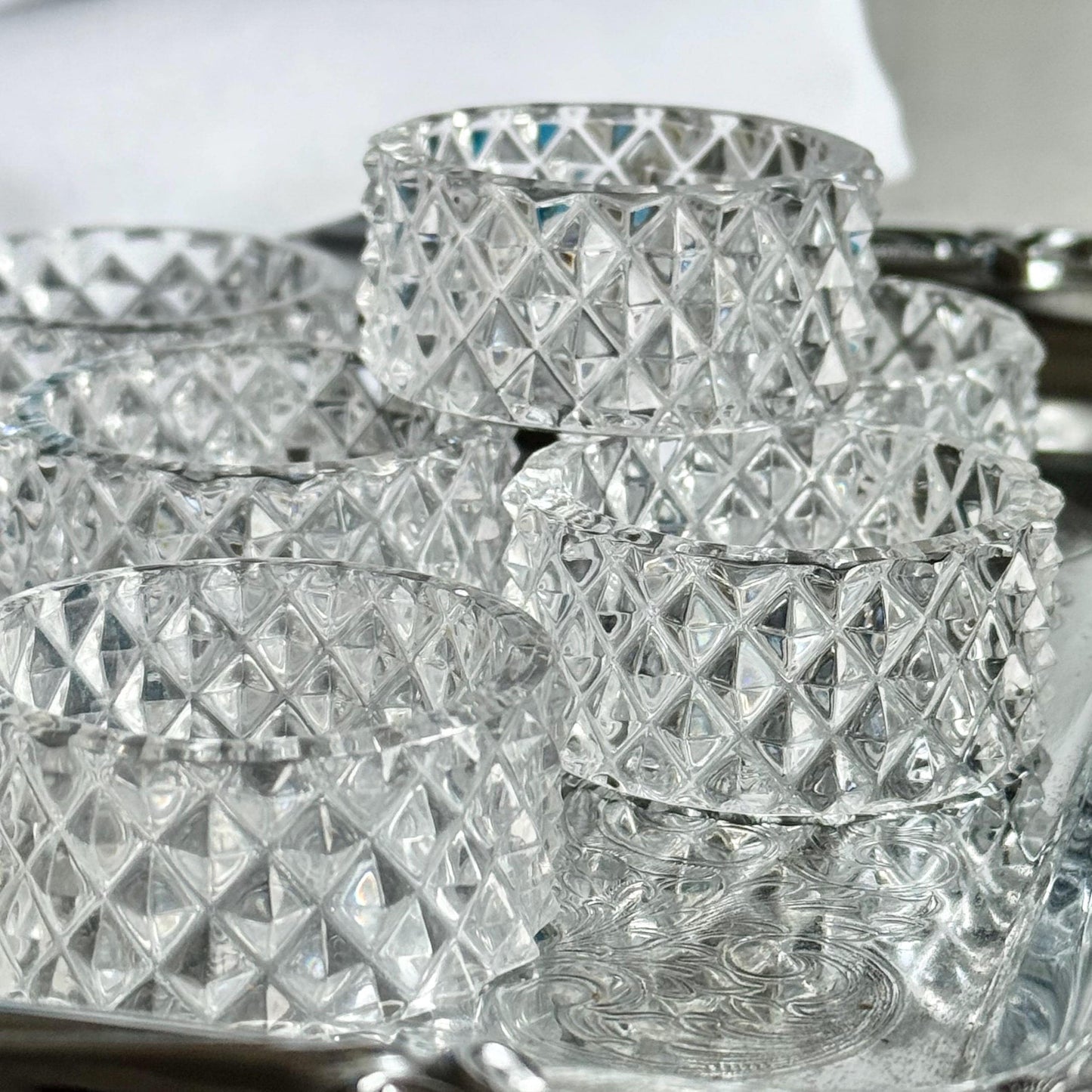 Vintage Fostoria Heritage Napkin Rings (circa 1979 - 1982) - Set of 12