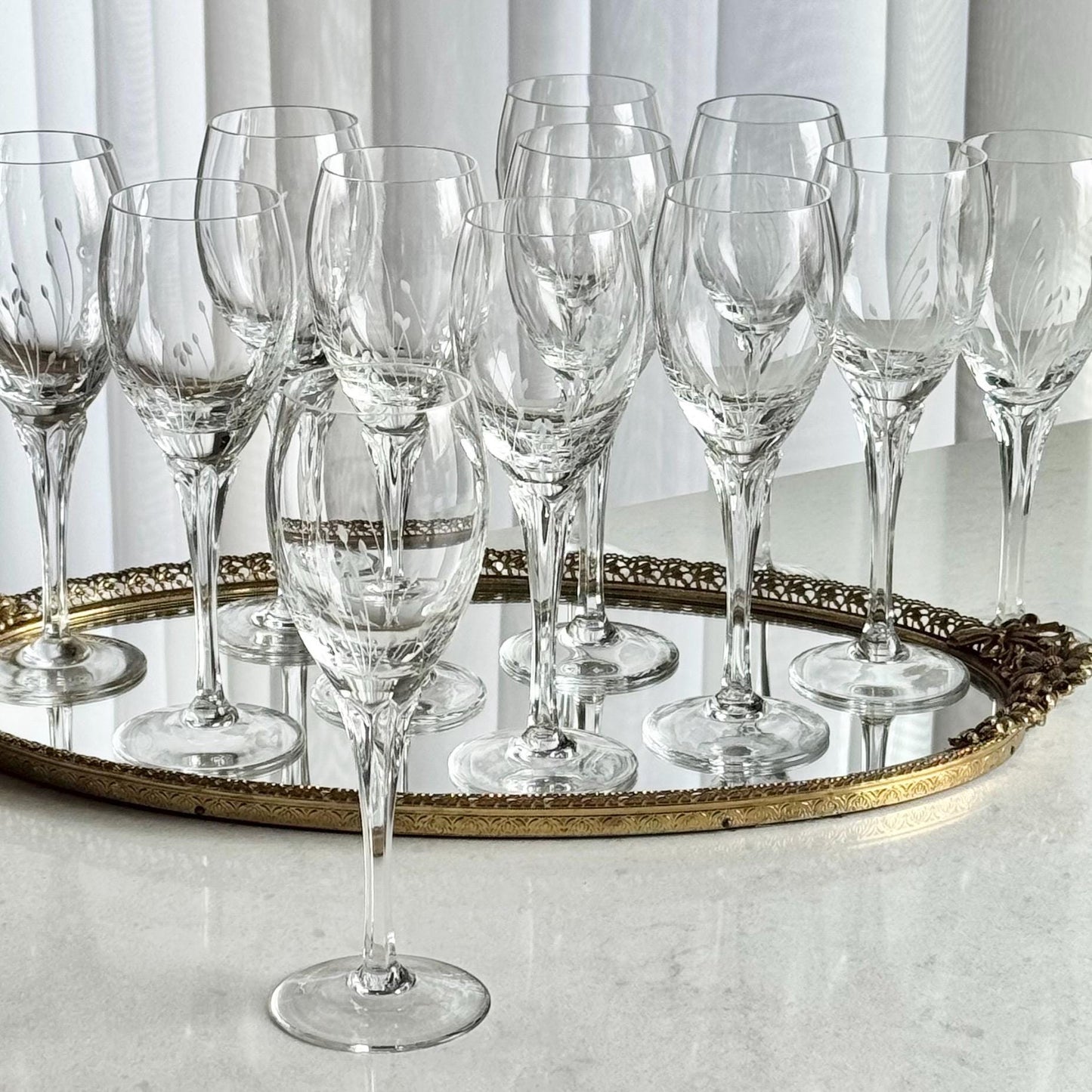 Vintage Gorham Jolie Glasses (circa 1983 - 1993) - Set of 12