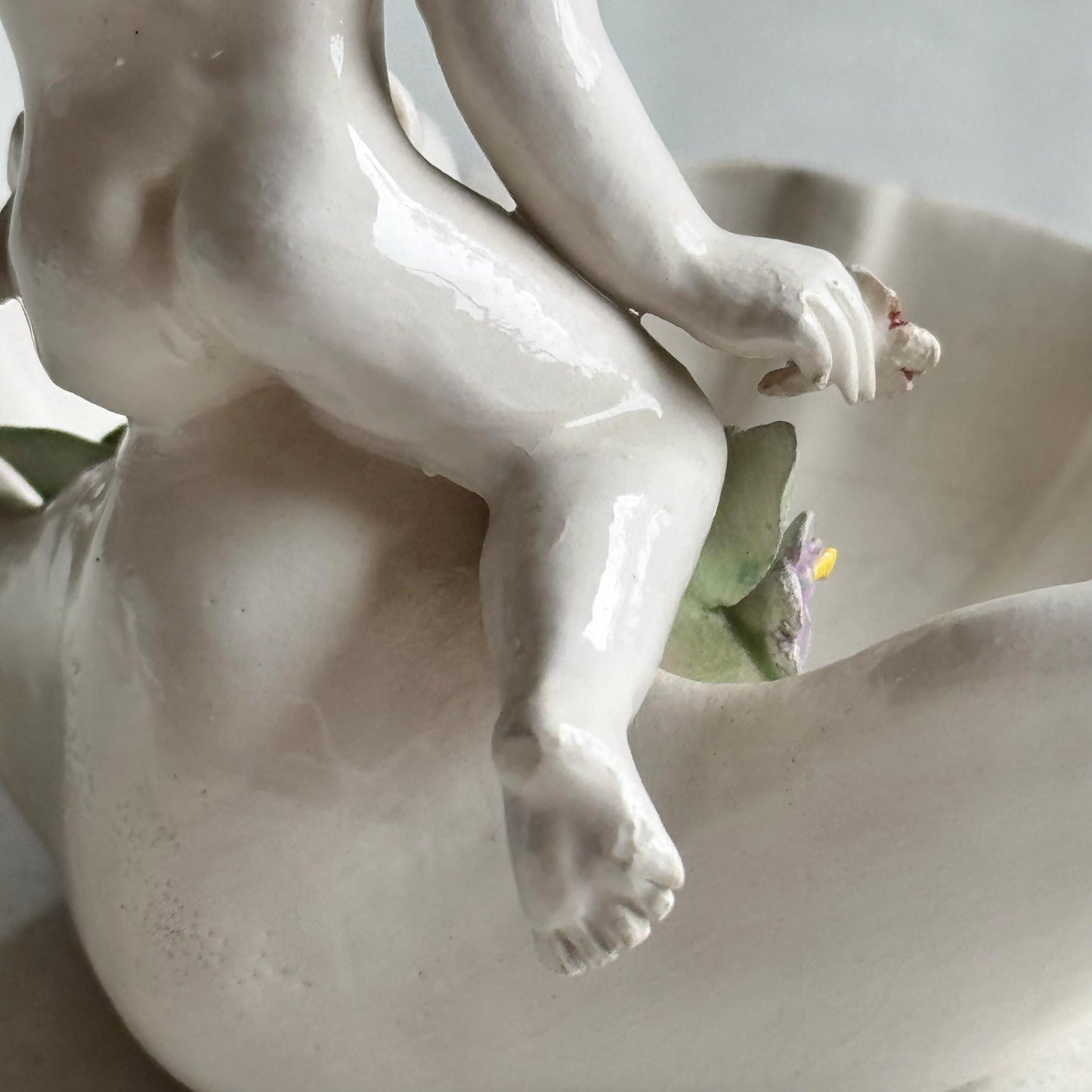 Vintage Cherub in a Shell Trinket Dish