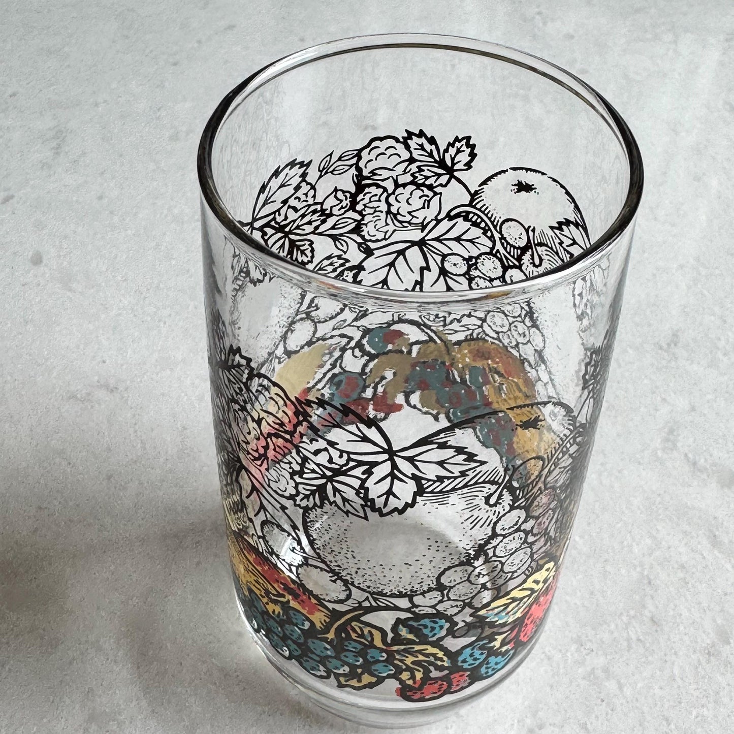 Vintage Fruit Motif Tumblers - Set of 6