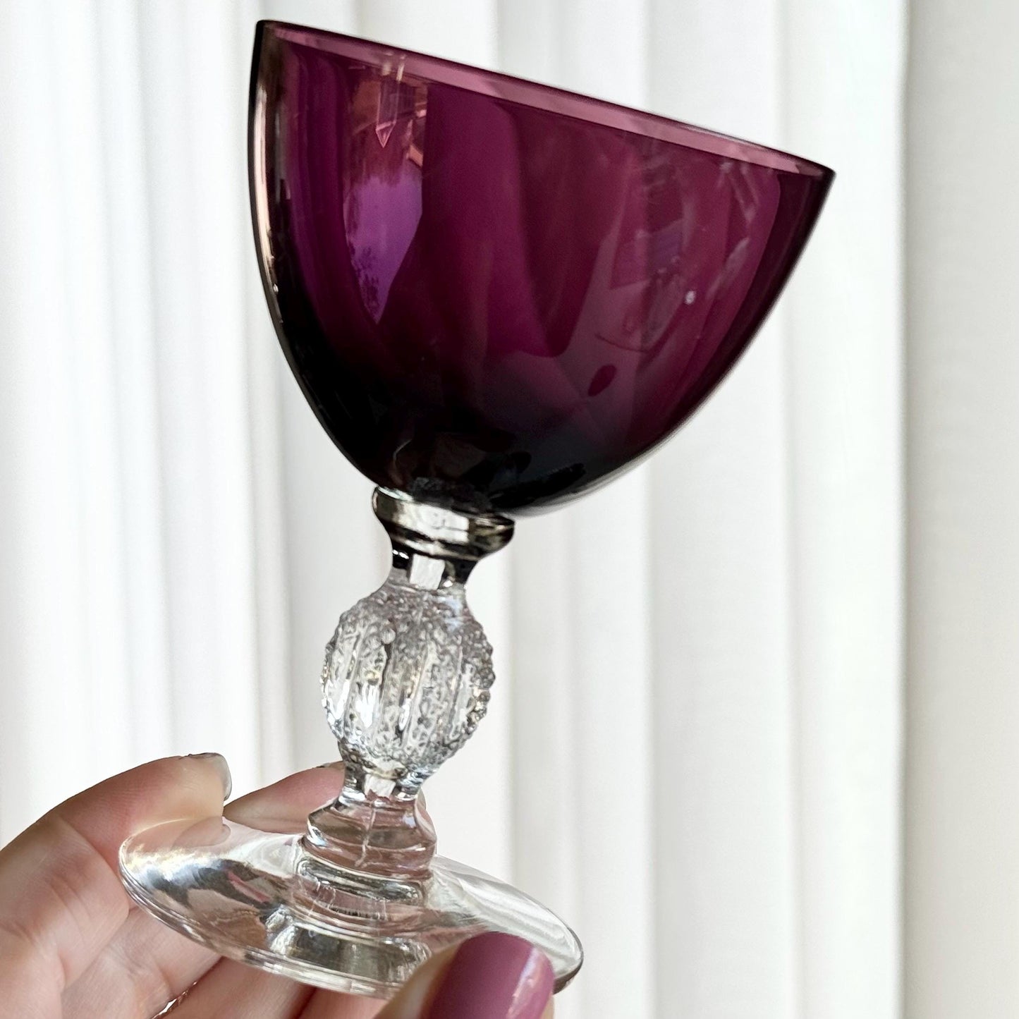 Vintage Cambridge Aurora Amethyst Purple Glasses