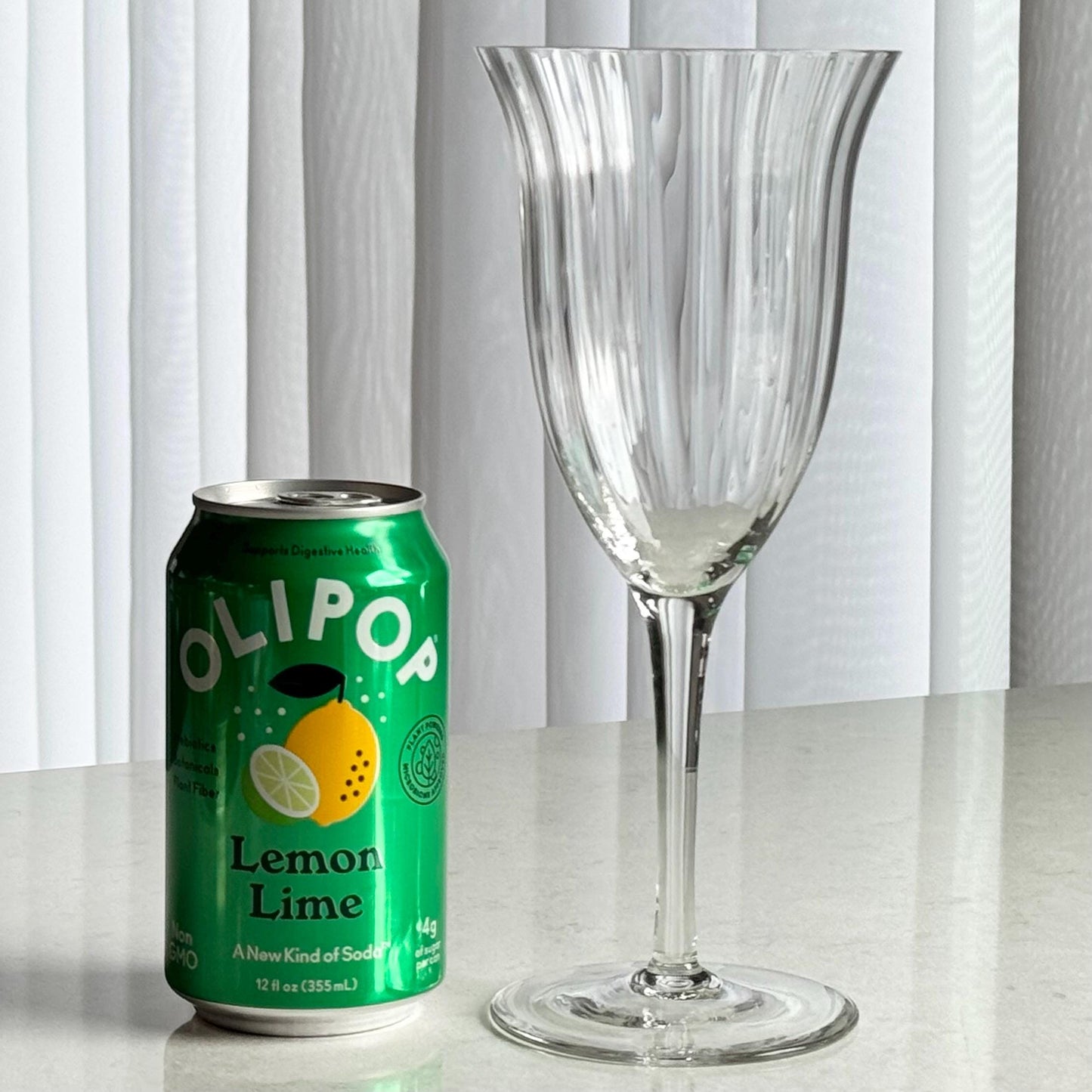 Vintage Crystal Ribbed Glasses - Set of 10 Large Goblets