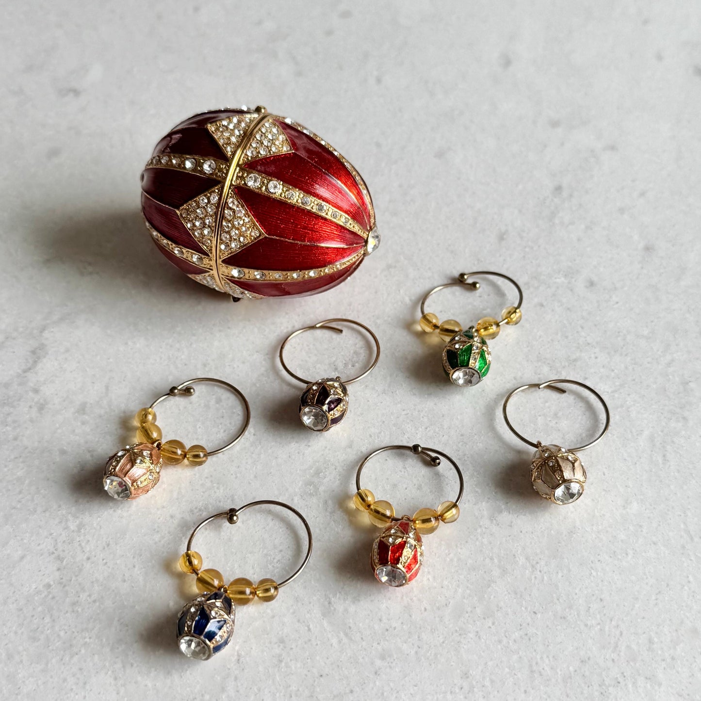 Vintage Fitz & Floyd Egg Drink Charms