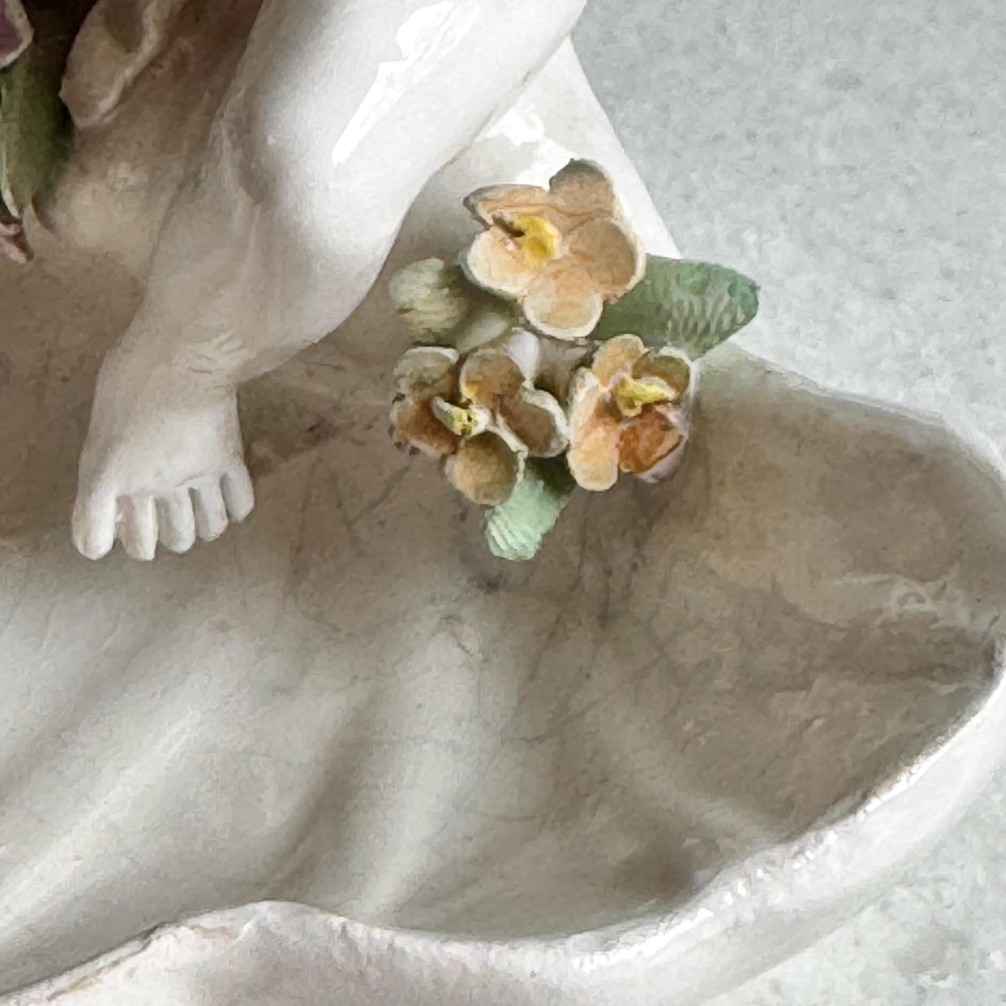 Vintage Cherub in a Shell Trinket Dish