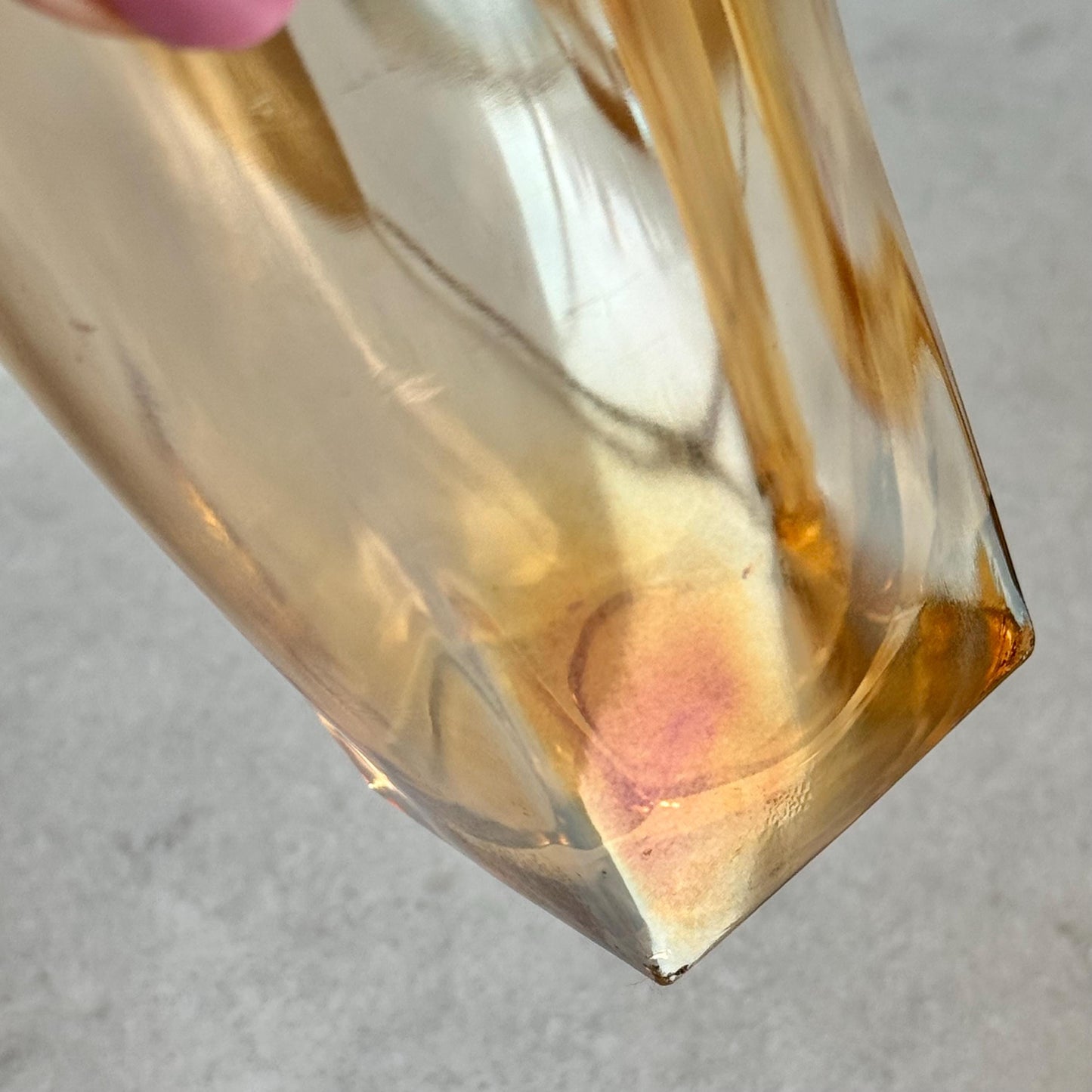 Vintage Jeannette Glass Iridescent Marigold Square Base Tumblers - Set of 6