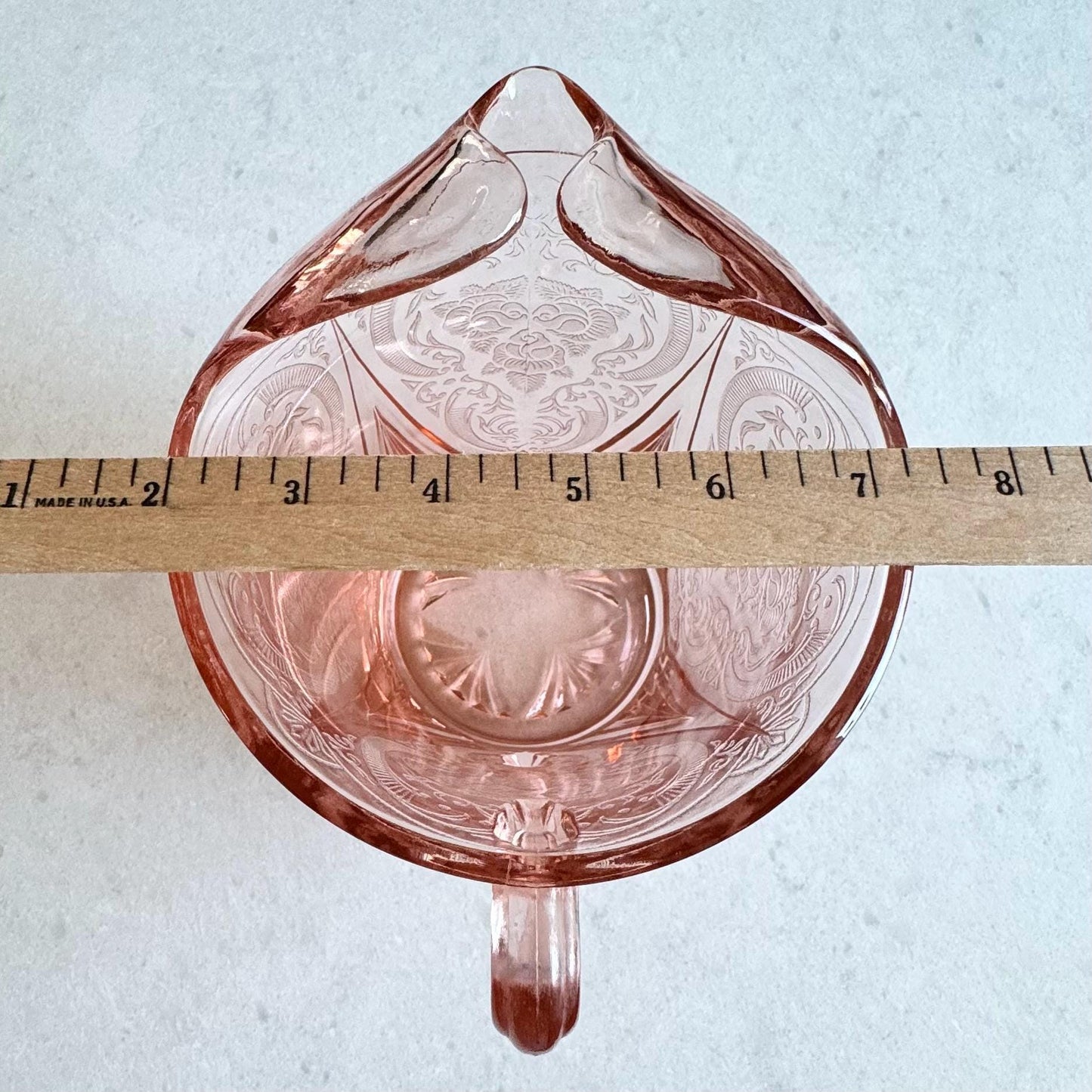 Vintage Hazel Atlas Pink Royal Lace Pitcher (circa 1934 - 1941)