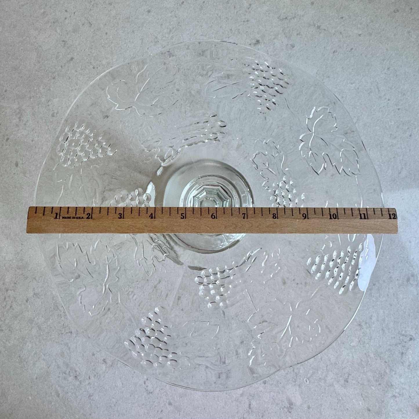 Vintage Colony Glass Harvest Grape Cake Stand