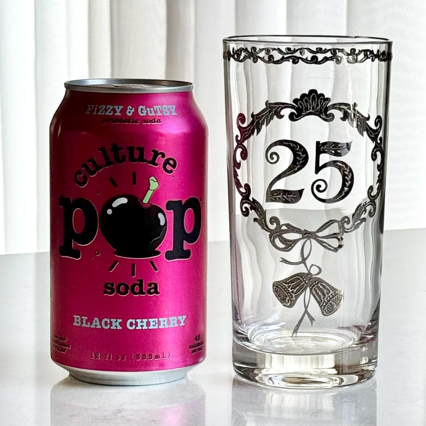 Vintage Culver 25th Silver Anniversary Highball Glasses - Set of 8