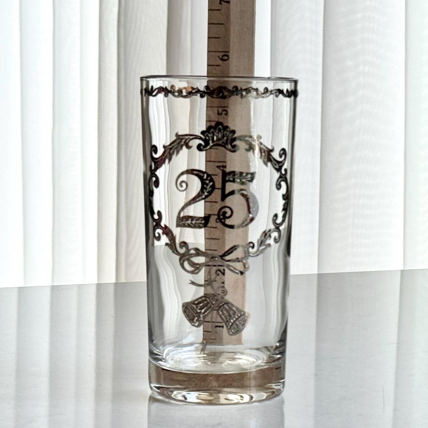 Vintage Culver 25th Silver Anniversary Highball Glasses - Set of 8