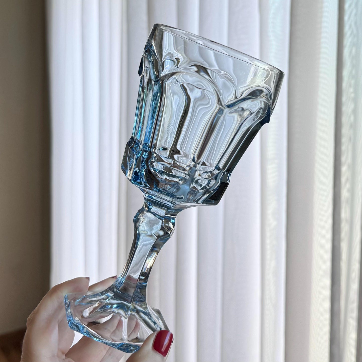 Vintage Fostoria Virginia Light Blue Glasses (circa 1980 - 1986) - Set of 4