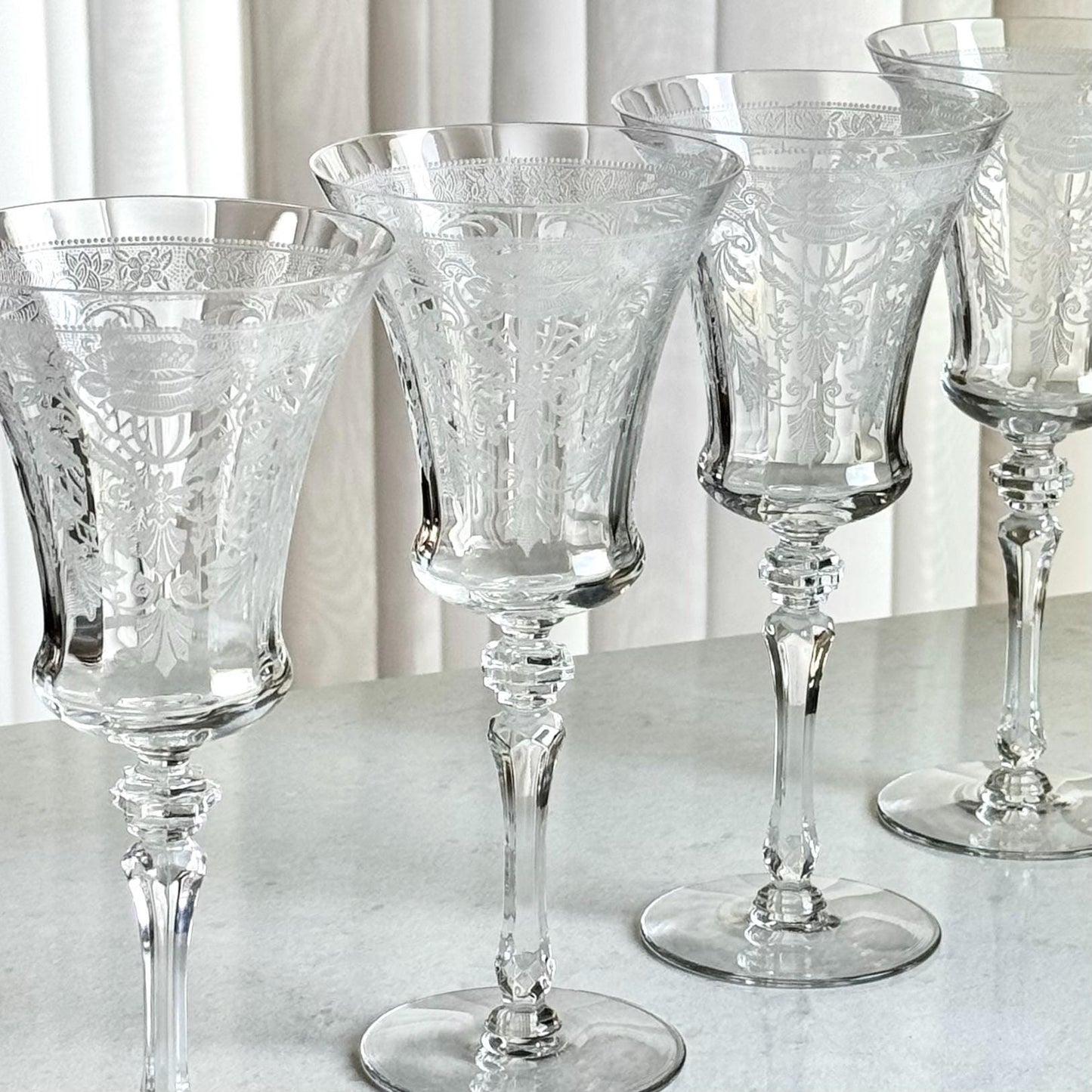 Vintage Tiffin Franciscan Mayfield Glasses - Set of 4