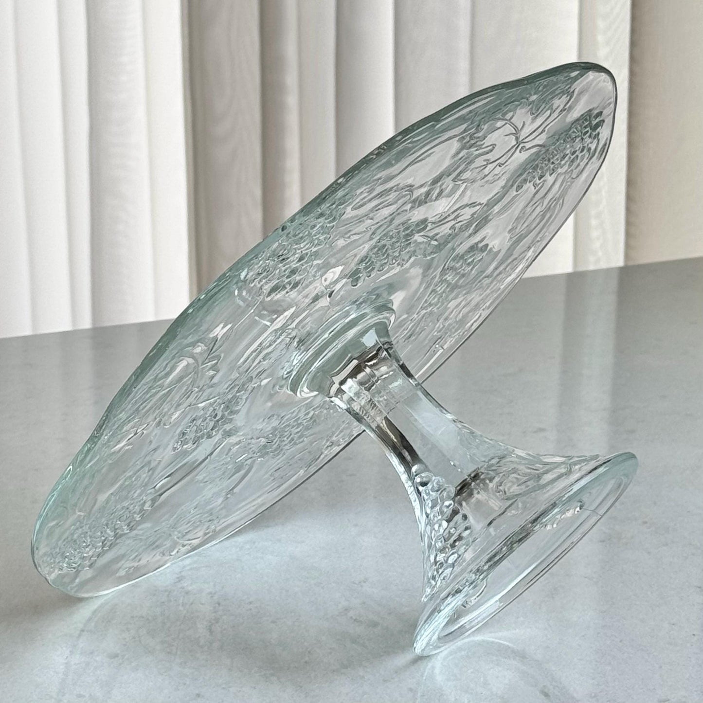 Vintage Colony Glass Harvest Grape Cake Stand