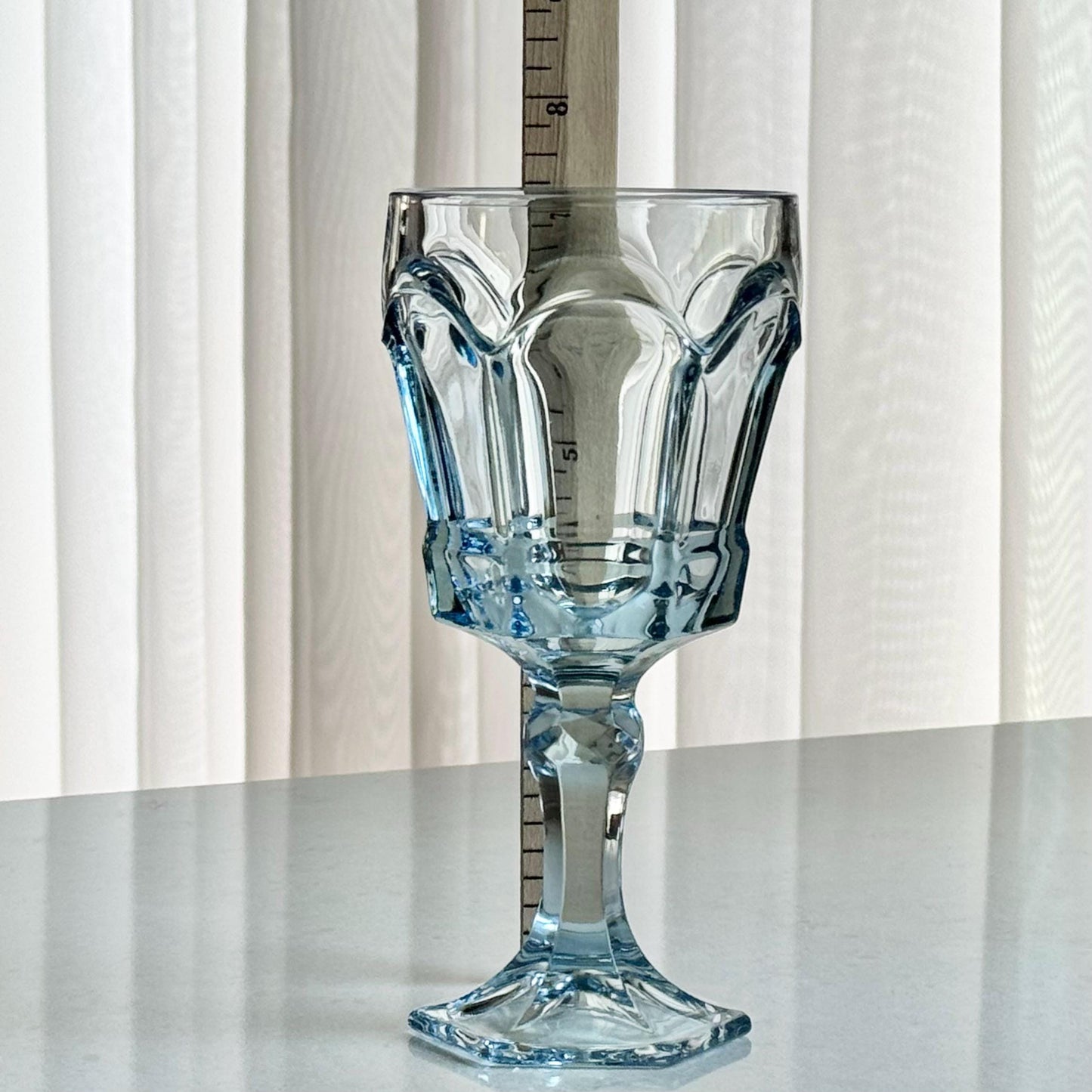 Vintage Fostoria Virginia Light Blue Glasses (circa 1980 - 1986) - Set of 4