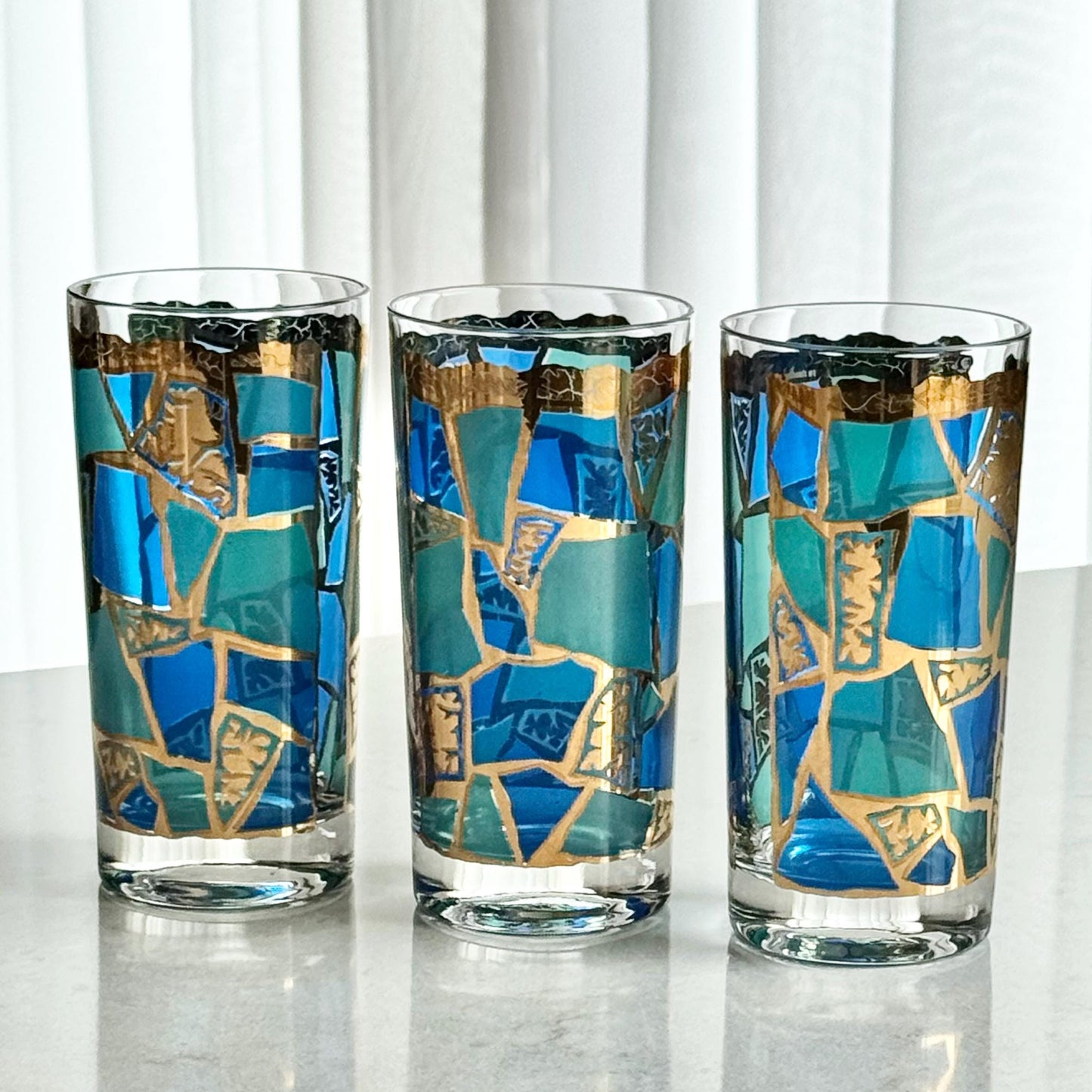 Vintage Georges Briard Highball Glasses - Set of 3