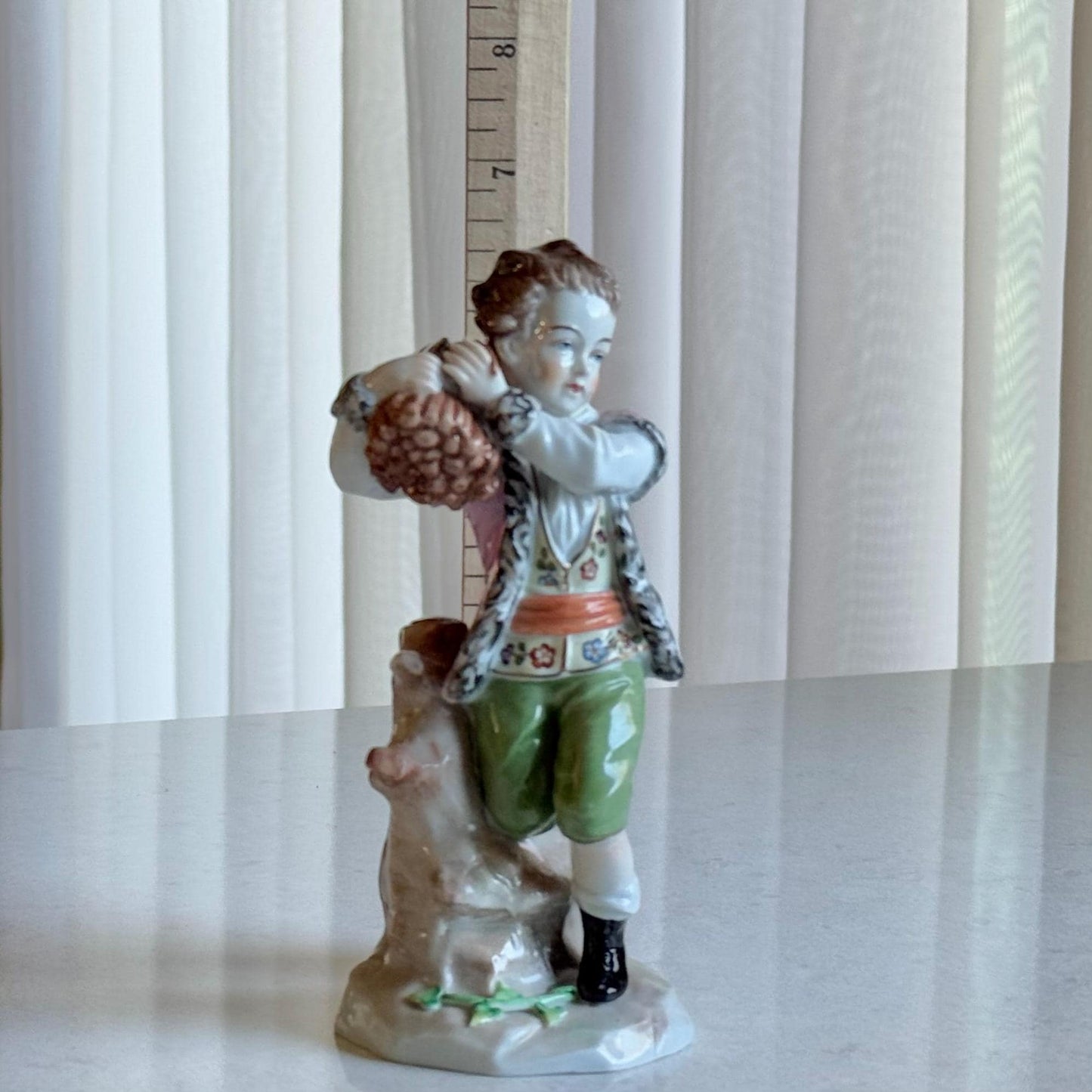 Vintage Sitzendorf German Porcelain Boy Figurine