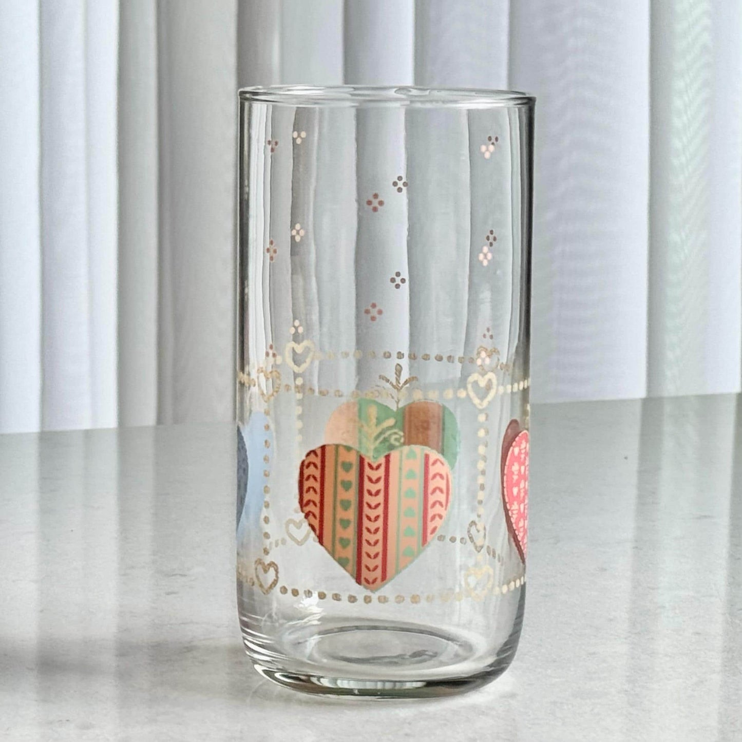 Vintage Tienshan Heartwarming 16 Ounce Tumblers - Set of 5 Glasses