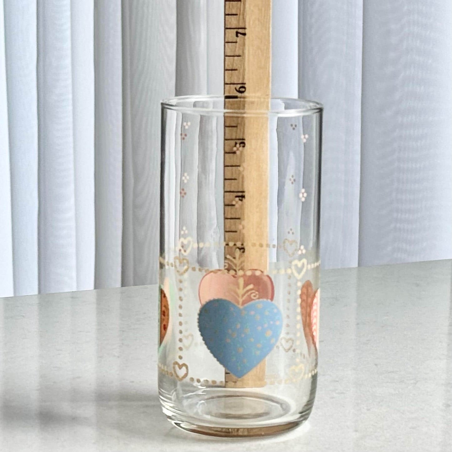 Vintage Tienshan Heartwarming 16 Ounce Tumblers - Set of 5 Glasses