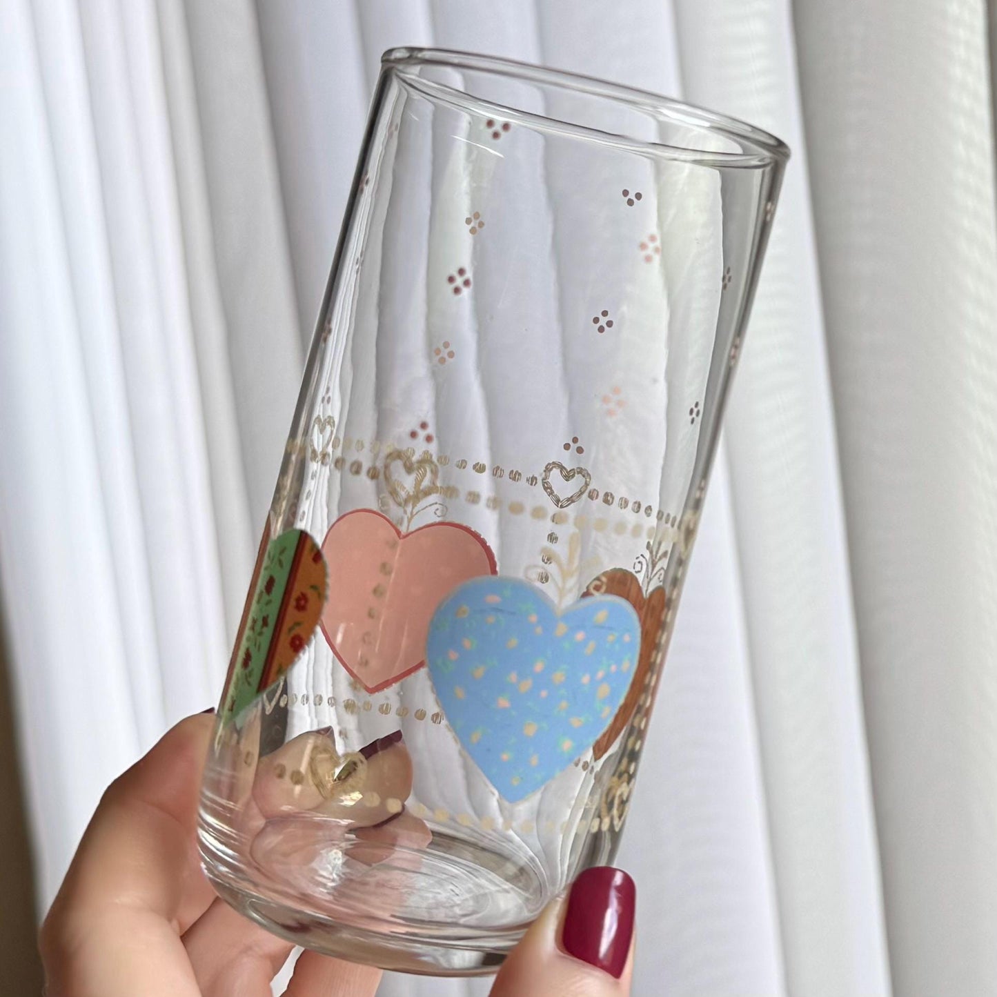 Vintage Tienshan Heartwarming 12 Ounce Tumblers - Set of 4 Glasses