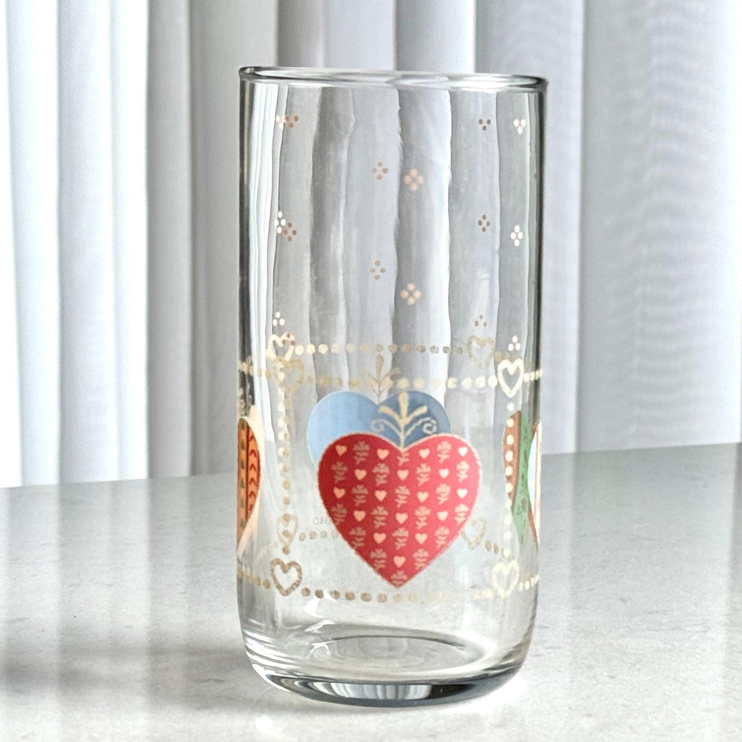 Vintage Tienshan Heartwarming 12 Ounce Tumblers - Set of 4 Glasses