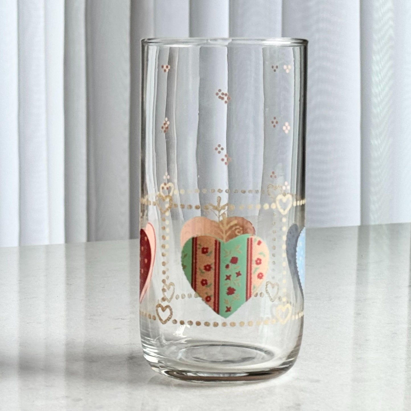 Vintage Tienshan Heartwarming 16 Ounce Tumblers - Set of 5 Glasses
