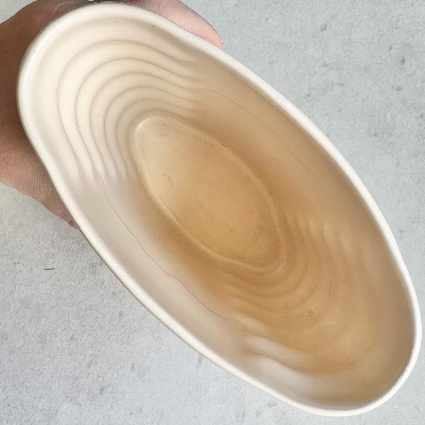 Vintage Catalina Pottery Ribbed Vase