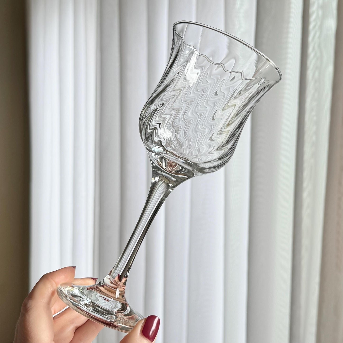 Vintage Optic Swirl Pattern Glasses - Set of 11