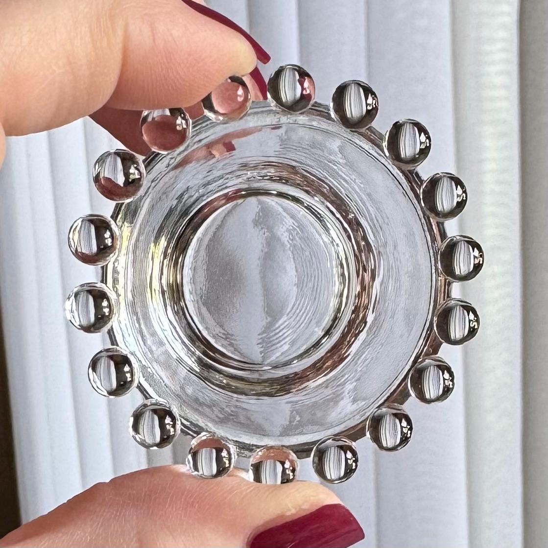 Vintage Imperial Candlewick Beaded Open Salt Dips - Set of 8