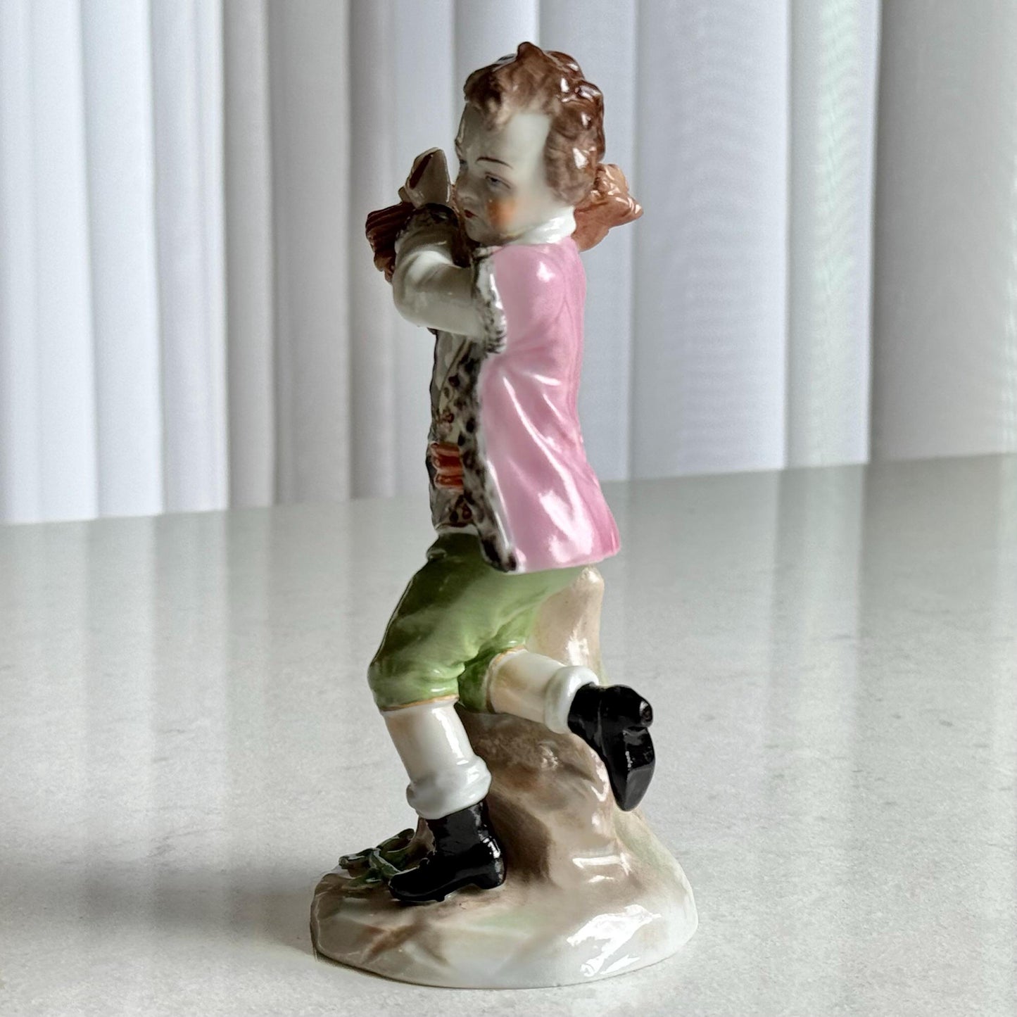 Vintage Sitzendorf German Porcelain Boy Figurine