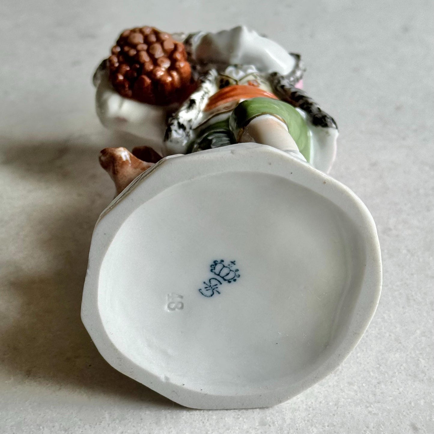 Vintage Sitzendorf German Porcelain Boy Figurine