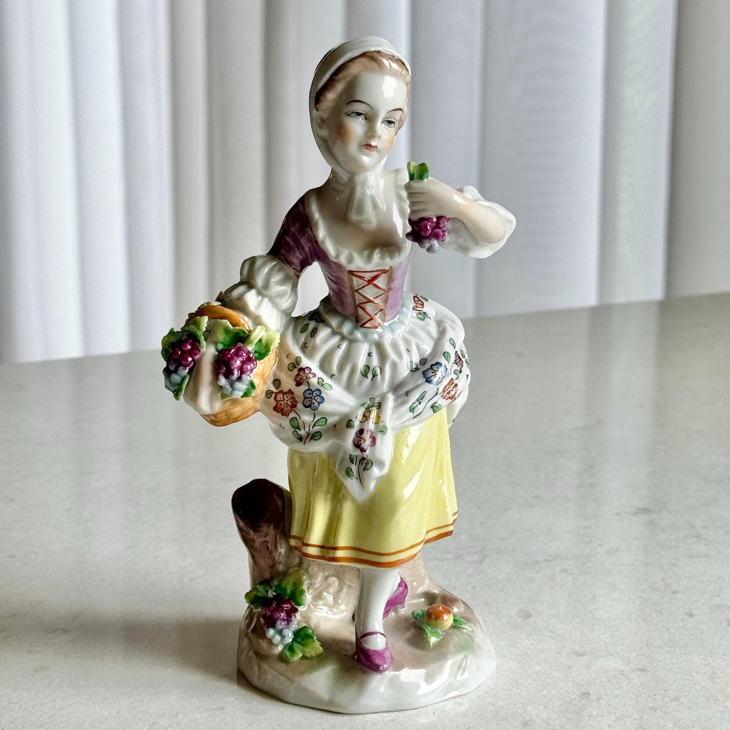 Vintage Sitzendorf German Porcelain Girl Figurine