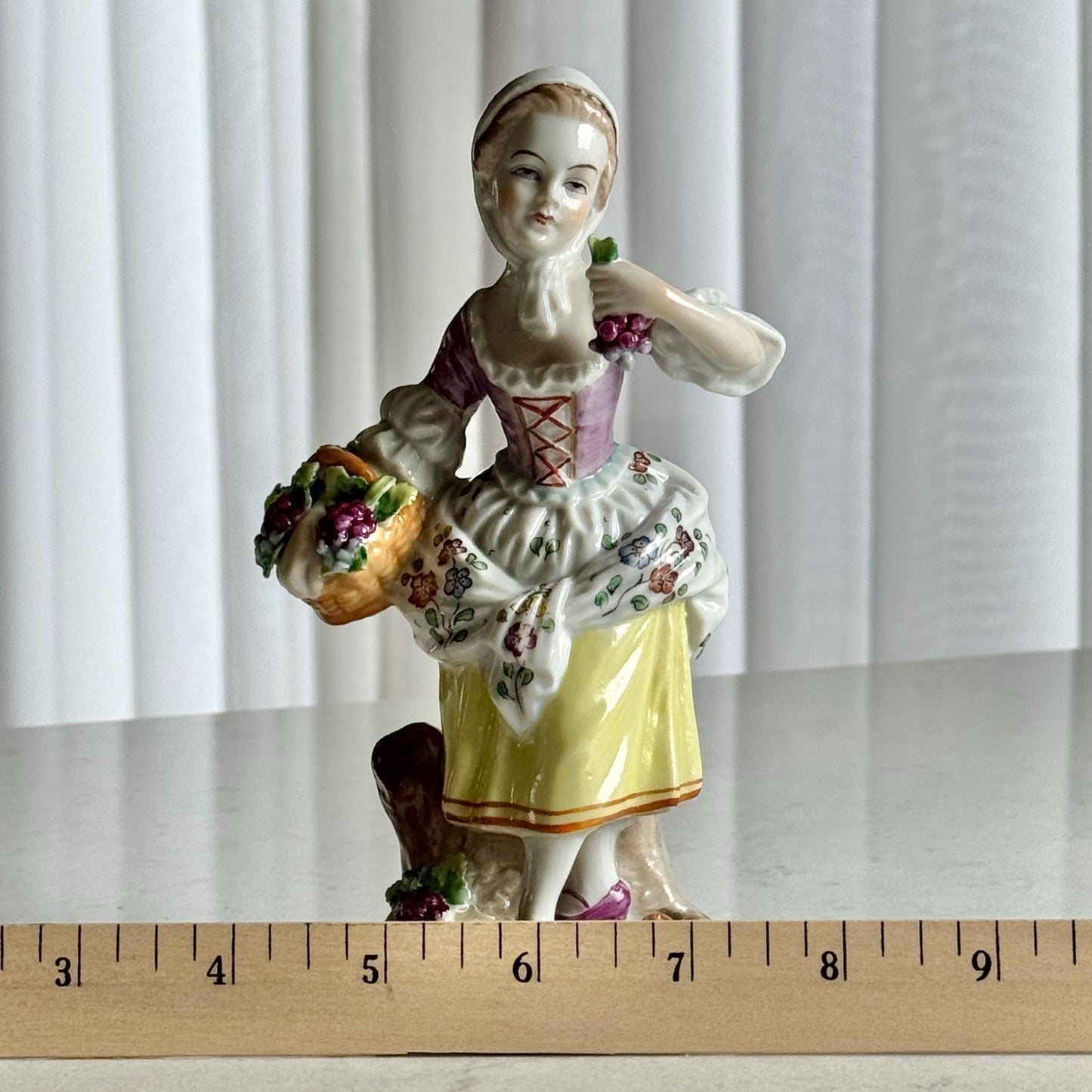 Vintage Sitzendorf German Porcelain Girl Figurine