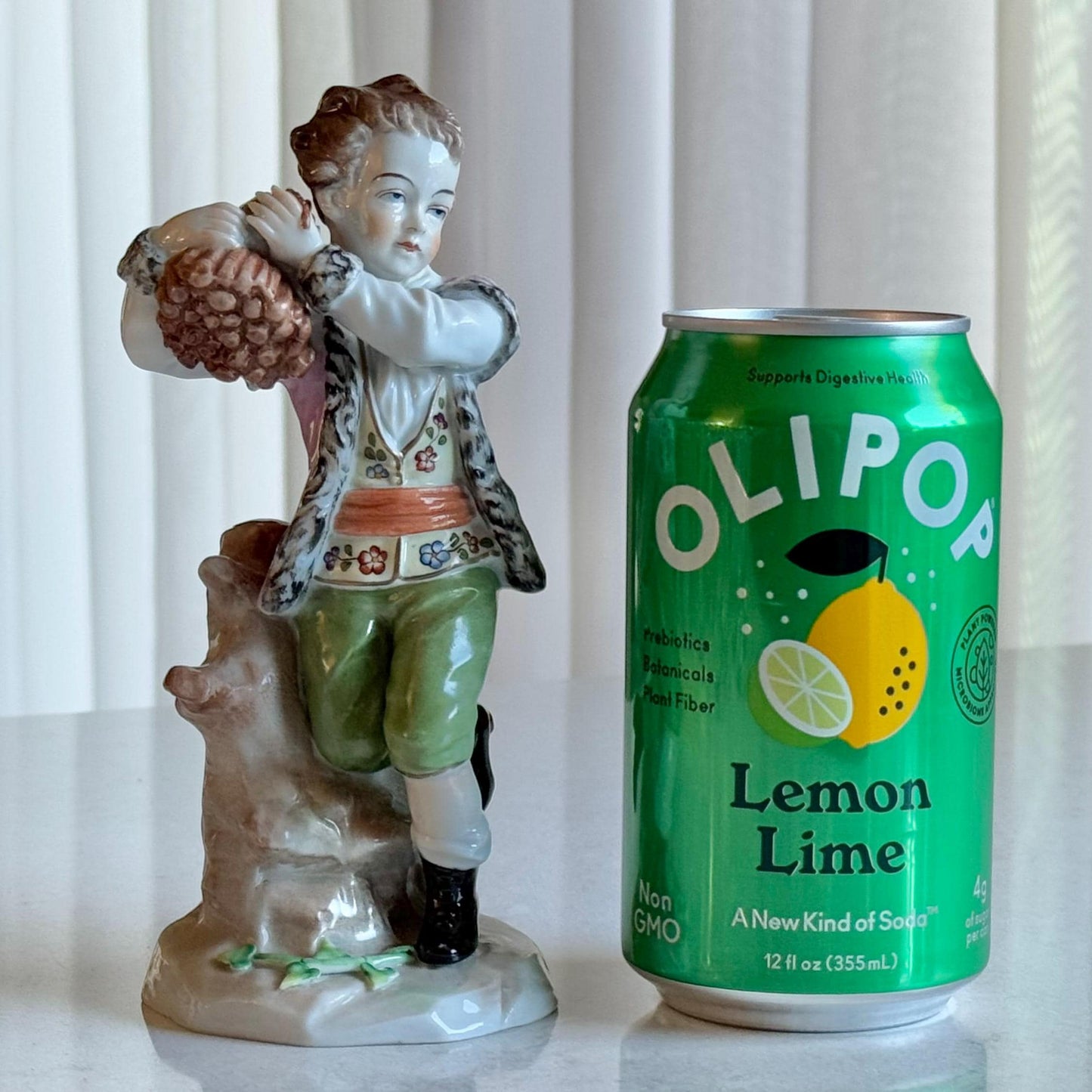 Vintage Sitzendorf German Porcelain Boy Figurine