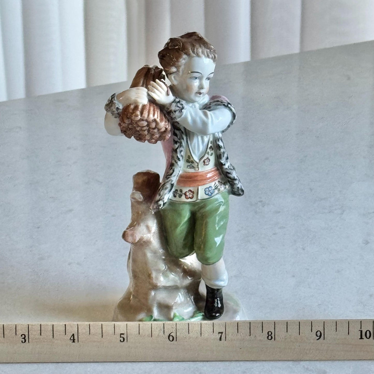 Vintage Sitzendorf German Porcelain Boy Figurine