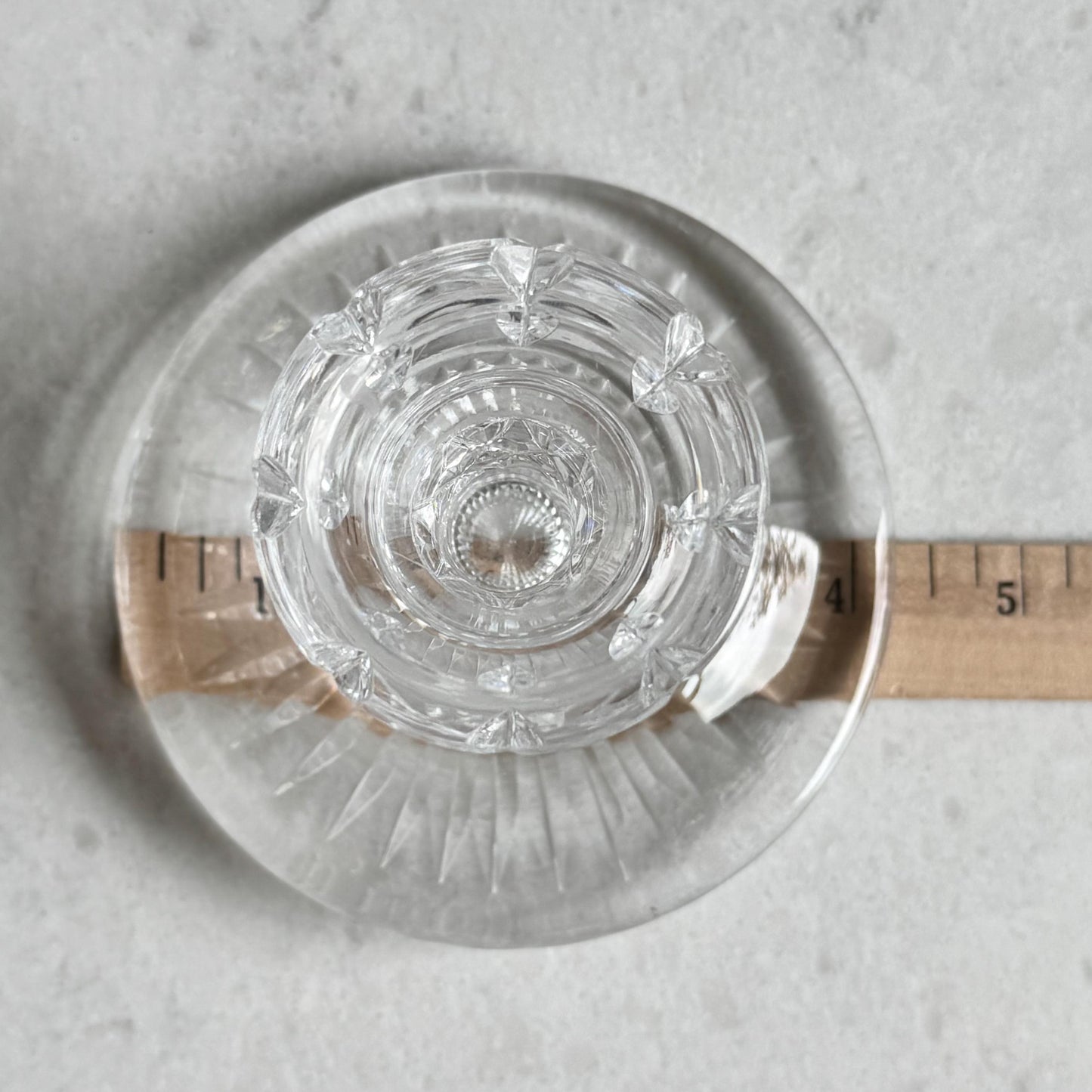 Vintage Waterford Crystal Diamond Cut Candle Holders - Set of 2