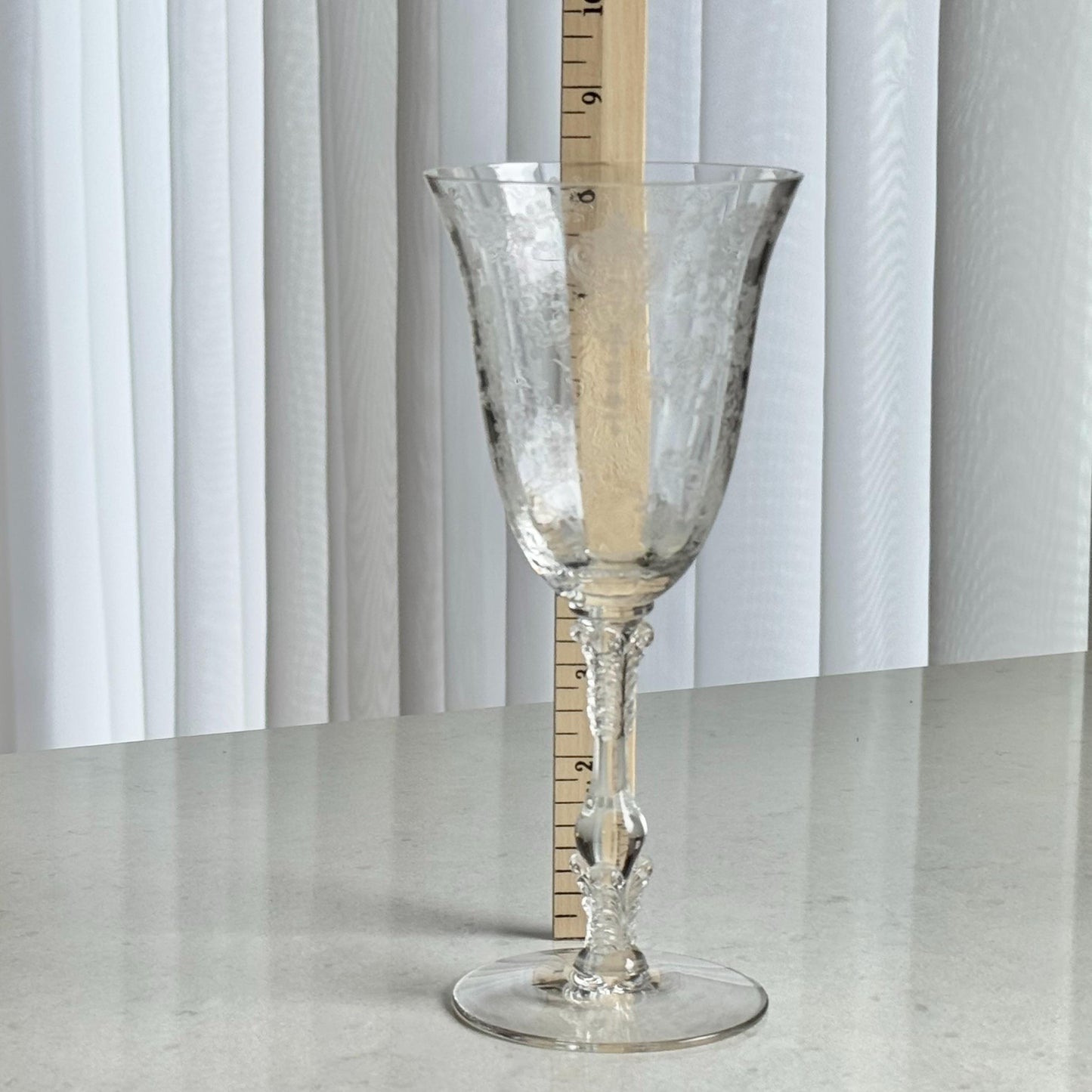 Vintage Cambridge Rose Point Glasses (circa 1934 - 1958) - Set of 6